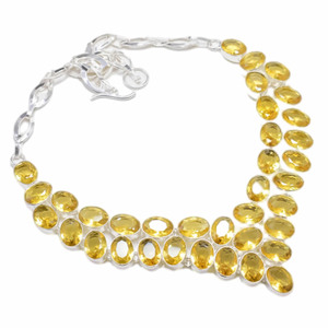 Collar de Plata de Ley 925 con citrino amarillo, cadena de eslabones de joyería religiosa cristiana hecha a mano para regalo de aniversario de boda - Product Image 2