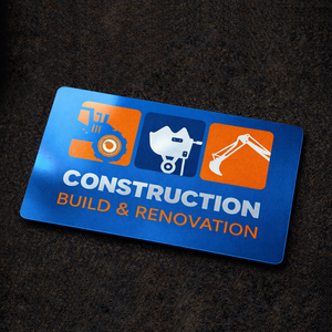 Cartes de visite professionnelles personnalisées avec logo de marque, en métal, couleur bleu métallisé - Product Image 5