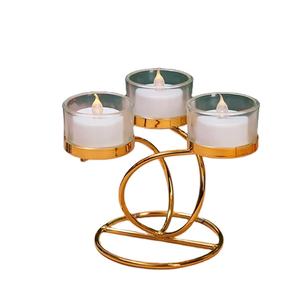 Candelabro de diseño de cristal para decoración del hogar, soporte de vela brillante para interior y exterior, votivo - Product Image 1