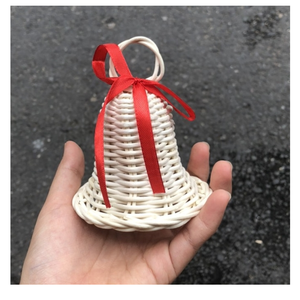 Ornement d'aile d'ange en rotin décor suspendu d'arbre de Noël pour la fête de vacances et la décoration de cadeau - Product Image 1