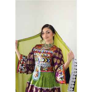 Dernier design 2025, robe longue maxi style afghan, tenue de culture afghane élégante, ensemble de robe avec broderie, logo imprimé, robe respirante - Product Image 4