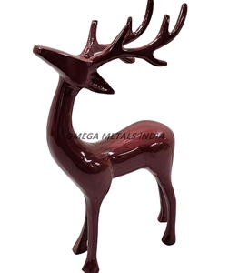 Figurine de cerf artistique en gros d'usine Look rustique vibrant parfait pour les décorations d'accent de salon et de vacances - Product Image 4