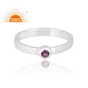 แหวนพลอยอเมทิสต์ธรรมชาติเงินสเตอร์ลิงดีไซน์ใหม่เครื่องประดับออกแบบได้ตามต้องการสำหรับผู้หญิงของขวัญสำหรับผู้หญิงสำหรับเธอ - Product Image 3