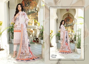 Colección de verano 2024, recién llegados, Shalwar Kameez de alta calidad para mujer, trajes de algodón/césped descosidos, conjunto de 3 uds, opciones de talla grande - Product Image 4