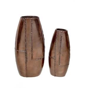 ชุดแจกันดอกไม้สำเร็จรูปทองเหลืองโบราณ2ชิ้นกระถางดอกไม้อลูมิเนียมหล่อสำหรับตกแต่งในร่มแจกันดอกไม้และปลูกต้นไม้ขายส่ง - Product Image 5