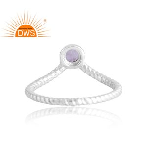 Última Venta de plata de ley 925, piedras preciosas de amatista Rosa Natural, joyería personalizada para mujer, regalo para ella - Product Image 2