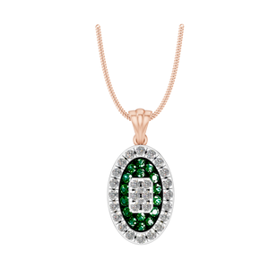 อินเทรนด์14K แข็งโรสโกลด์เครื่องประดับเพชรดีคลัสเตอร์จี้สร้อยคอผลิตโดยตรงในอินเดีย-OEM ODM ซื้อจำนวนมาก - Product Image 1