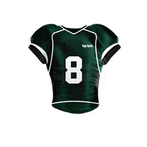 Uniforme de football américain à manches courtes respirant de couleur unie de style différent maillot à séchage rapide sublimé - Product Image 1