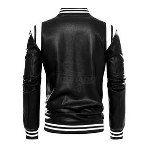 แจ็กเก็ตหนังระบายอากาศเข้ารูปแบบบางของผู้ชายสไตล์ไฮสตรีทฤดูใบไม้ผลิ2025 - Product Image 2