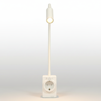 Lampe murale LED moderne pour la maison, à intensité variable, prise européenne, sortie USB-A/USB-C, charge, commande tactile, lampe de lecture à brancher, abat-jour blanc pour cuisine