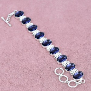 Handmade Bohemian 925 Sterling Silver <b>Bracelet</b> Amethyst Gemstone Wedding Party Gift for Women Christian Inspired Bridal Jewelry - Product Image 5