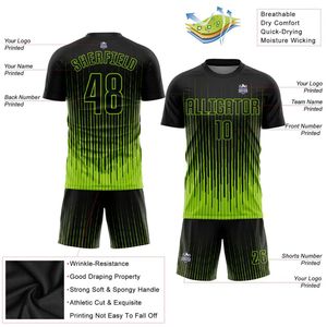 Ensemble de maillot de football Neon Line, manches courtes, uniforme de football respirant, vêtements de sport performants, kit d'entraînement pour match, jeu - Product Image 5