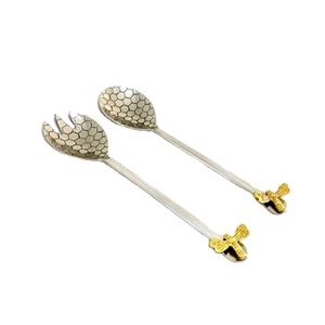 Ensemble de couverts élégants en acier inoxydable doré avec poignée carrée, parfaits pour les desserts élégants et les ustensiles de cuisine modernes. - Product Image 5