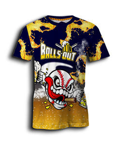 MAILLOT DE BASEBALL PERSONNALISÉ PAR SUBLIMATION MAILLOT DE SOFTBALL MAILLOT PERSONNALISÉ DE L'ÉQUIPE AVEC SON PROPRE LOGO Col Haut Tenue Décontractée - Product Image 3