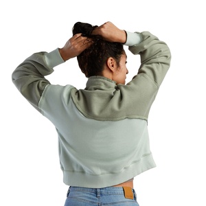 Sudadera de cuello alto para mujer con mangas de color, estilo casual urbano, venta al por mayor - Product Image 6