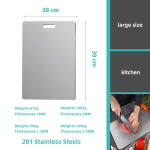 Tagliere doppio lato 304 acciaio inossidabile tagliere doppio lato tavolo da <span class=keywords><strong>lavoro</strong></span> per cucina - Product Image 6