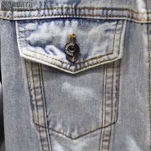 Dernière conception à faible taux et bon matériel Oem Services Tendance Mode et bonne vente Vestes en jean pour hommes-Veste en jean pour hommes - Product Image 4