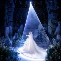 Cinderellas Traumhochzeit Laser-Lichteffekt 10W RGB Animation Mobile App Drahtlose Steuerung Hochzeitsparty Bühnenlicht für den Eröffnungstanz