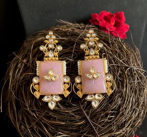 Pendientes tradicionales indios de lujo para mujer, joyería de moda chapada en oro elegante para bodas y otras ocasiones especiales - Product Image 5