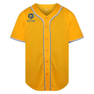 Best Quality Sublimation Stylish Latest Design Wholesale Factory Direct Sale Custom Made Size Softball Baseball Jersey For Mens