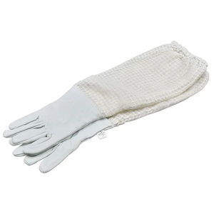 Gants d'apiculture en cuir de peau de chèvre avec gants anti-piqûres en tissu à mailles à 3 couches pour les apiculteurs - Product Image 1