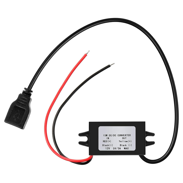 12V to 5V DC Converter Buck Module USB Output Power Adapter