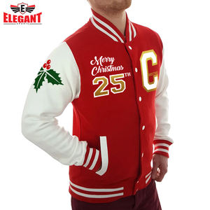 Letterman Varsity Jacket baseball university jacket Plain Color Best Style Men Wear High Quality <b>Christmas</b> Varsity Jacket - Product Image 2