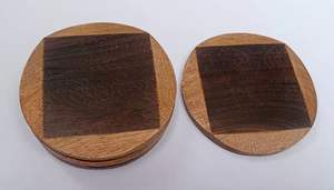 Sous-verres en résine et bois de qualité supérieure pour tasses à thé Sous-verres en bois personnalisés Décor de table Sous-verres en résine Tapis et tampons - Product Image 3