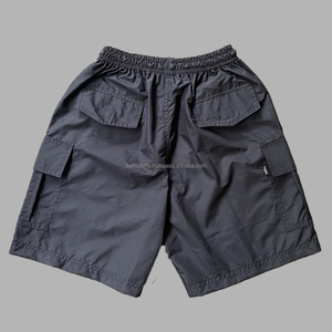 Pantalones Cortos Cargo Clásicos para Hombre, Estilo Casual, Juveniles, Ajustados, Estilo Urbano, Hasta la Rodilla, Cintura Elástica, 100% Algodón Tejido, Deportivos - Product Image 3