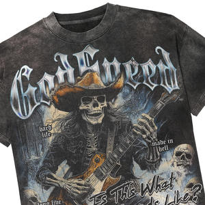 Camiseta Personalizada de Algodón 100% para Hombre, Corte Regular, Talla Grande, Estilo Hip Hop, Transpirable, con Logotipo y Estampado Frontal - Product Image 2