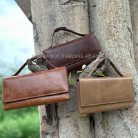 Nuevo estilo, superventas, Cartera de mano de cuero Crunch hecha a mano Real, elegante, informal, de cuero de grano completo, con asa superior, para mujer