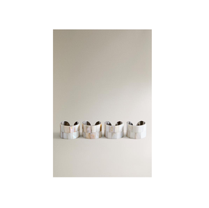 Porte-rond de serviette en incrustation d'os rond de serviette design debout maison design utilisé anneau de serviette en incrustation d'os couleur blanche - Product Image 4