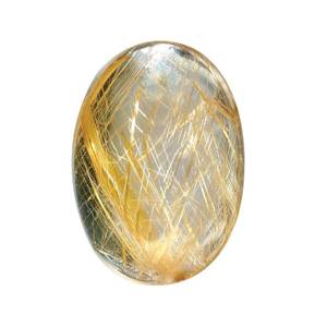 100% naturel doré rutile Quartz forme ovale AA qualité véritable calibré lâche Cabochon pierres précieuses meilleur pour la fabrication de bijoux - Product Image 1