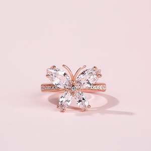 Bague en argent sterling Jeulia avec motif papillon taille marquise - Bijou tendance et romantique pour promesse - Product Image 5