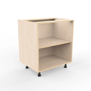 Gabinete de cocina MDF modular de estilo americano moderno de tamaño personalizado Base de madera contrachapada Revestimiento acrílico Gabinetes de cocina multicolores - Product Image 5