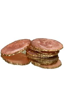 Ensemble de tapis de table et de sous-verres en résine aspect agate Tapis de boisson décoratifs avec design de style géode pour salle à manger élégante et décoration intérieure - Product Image 2