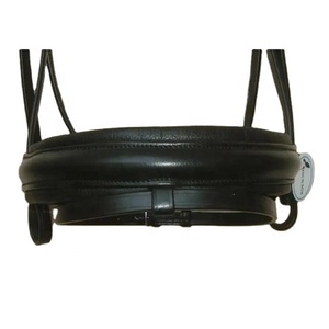 Super calidad Adams-Tack All Clear Dressage Horse Brida Extra ancha acolchada banda para la nariz Cuero cómodo Diseño personalizable - Product Image 2