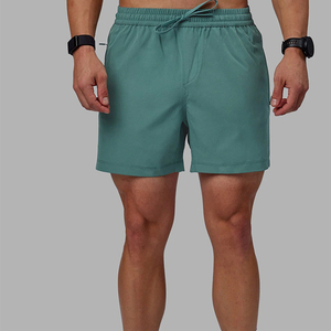 Pantalones cortos deportivos para hombre, sólidos, activos, deportivos, de 5 ", de poliéster reciclado, licra, de secado rápido, transpirables, para correr, entrenamiento, 2025 - Product Image 3