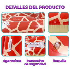 Flotador Inflable Gigante con Forma de Jirafa para Diversión Acuática - Product Image 4