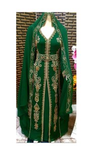 Emerald Green <b>Kaftan</b> for Women - Product Image 2