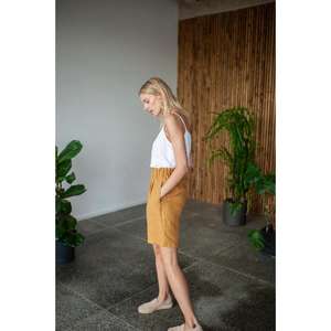 Pantalones cortos indios, pantalones cortos de lino, pijamas de lino, pantalones cortos de lino para mujer, pantalones cortos de lino de verano, pantalones cortos de playa, pantalones cortos de lino natural - Product Image 2