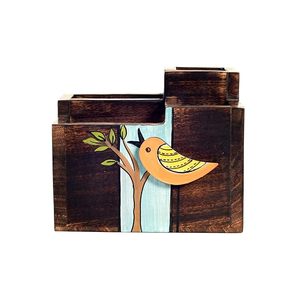 ที่วางช้อนไม้แบบเรียบง่ายสำหรับเคาน์เตอร์ครัว ใช้งานง่ายและทำความสะอาดได้รวดเร็ว ทำจากไม้ธรรมชาติพิมพ์ลาย ราคาประหยัด - Product Image 1