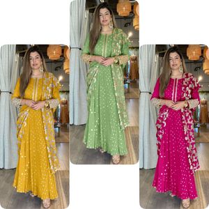 Vestido largo de narkali broided con dupatta, traje de artywear ndia 2023 o IRL - Product Image 5
