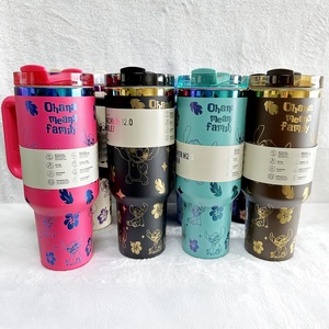 Bán buôn tùy chỉnh Valentines Laser Quái Vật 40oz kim loại tái sử dụng cách điện thép không gỉ Cà Phê Cốc thép chân không du lịch Mug - Product Image 5