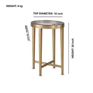 Iron <b>Round</b> Farmhouse Style Corner <b>Table</b> With Movable Top for Home and Garden Decoration Manufacturer Indian Factory - Product Image 2