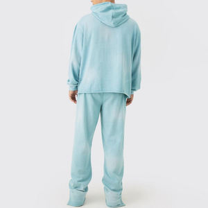 Chándal informal para hombre, transpirable y cómodo, de talla grande, conjunto de chándal con capucha para hombre, chándales de algodón 100% para trotar - Product Image 3