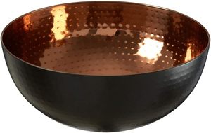 Bol rond en métal argenté fabriqué à la main pour décoration intérieure moderne avec ensemble de conception de bord pour centre de table à manger et affichage - Product Image 4