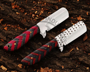 Couteau de boucher artisanal en acier à haute teneur en carbone avec étui, lame fixe, couteau de cowboy EDC pour le dépecage, camping, chasse, bricolage, OEM - Product Image 4