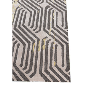 Adrift Gold <b>Hand</b> <b>Tufted</b> Wool & Viscose <b>Rug</b> Geometric Pattern for Home Use-Tra-15235 - Product Image 4