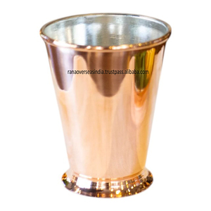 Gobelet classique en verre et cuivre, durable, artisanal, écologique, pour l'eau, cadeaux d'affaires et usage quotidien - Product Image 3
